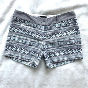 The Limited Blue Patterned Shorts